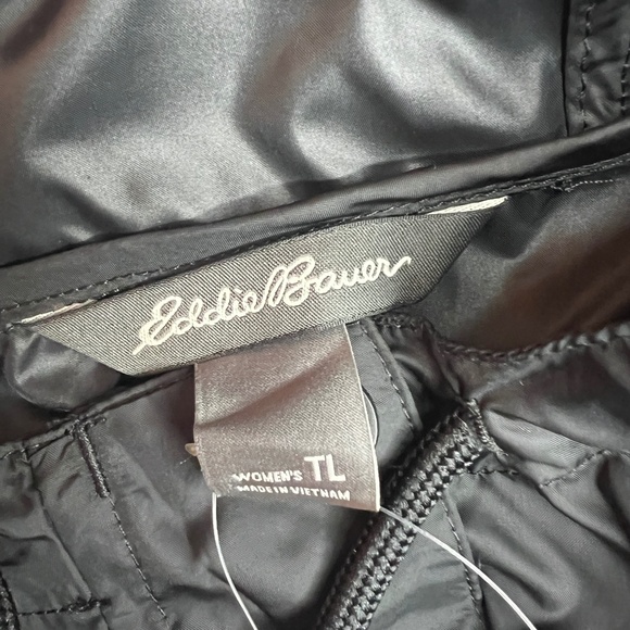 NWT Eddie Bauer *New Style* Womens Momentum Wind Hoodie‎ Black Sz L Tall Jacket - Picture 7 of 12